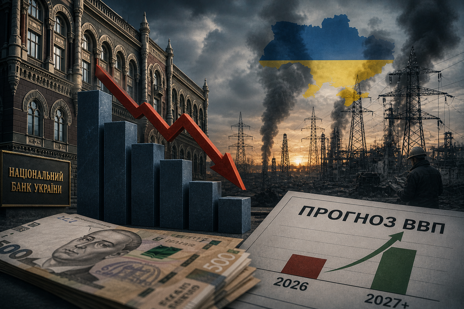 Економіка пригальмувала: Нацбанк погіршив прогноз ВВП і пояснив, коли Україна вийде на зростання